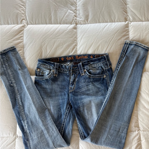 Rock Revival Women's Faded Blue Skinny Jeans “Stacia” - Picture 2 of 6